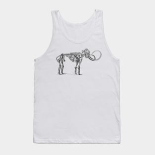 Mammoth Skeleton | Mammoths | Tusks | Skulls and Skeletons | Extinct Mammals | Black and White Tank Top